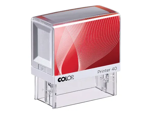 Tekststempel Colop Printer 40 +bon 6regels 59x23mm Blauw