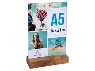Folderhouder A5 vert icaal houten voet - 3