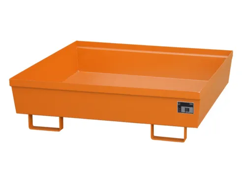 Opvangbak 4x 200l Opvangvol. 280l Oranje 335x 1200x 1200mm Open