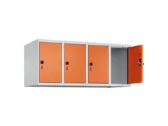 opzetkast,v. locker,4vak.,vak B 300mm,HxBxD 500x1200x500mm