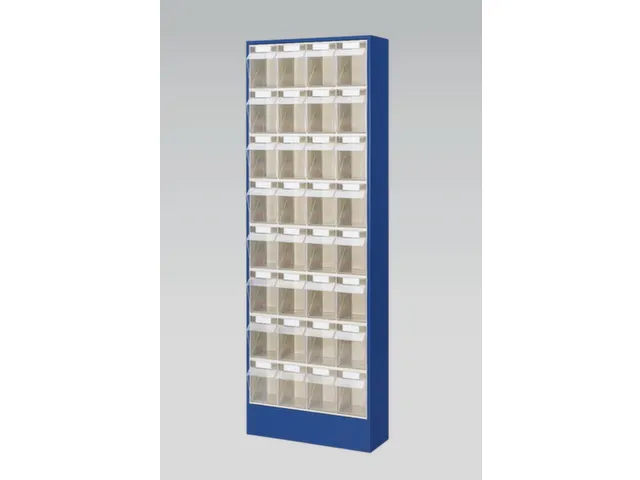 Bloc À Tiroirs Transparents 32Bacs Plastique Abs Corps Ral5010