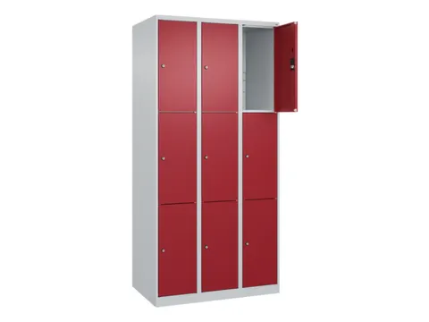 lockerkast,HxBxD 1850x900x500mm,3x3vakken,vak B 300mm,cil.-slot