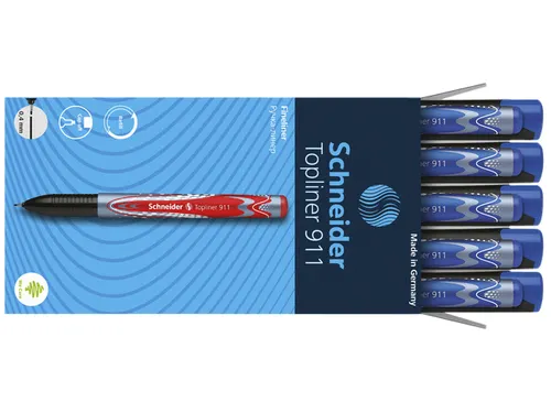 Fineliner Schneider Topliner 911 blauw 0.4mm
