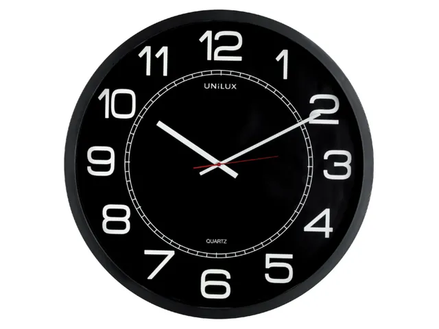 Pendule murale Unilux Mega Ø57,5cm noir