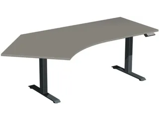 Elektrisch in hgte vst. hoekbureau,HxBxD 630-1280x2166x1130mm - 1