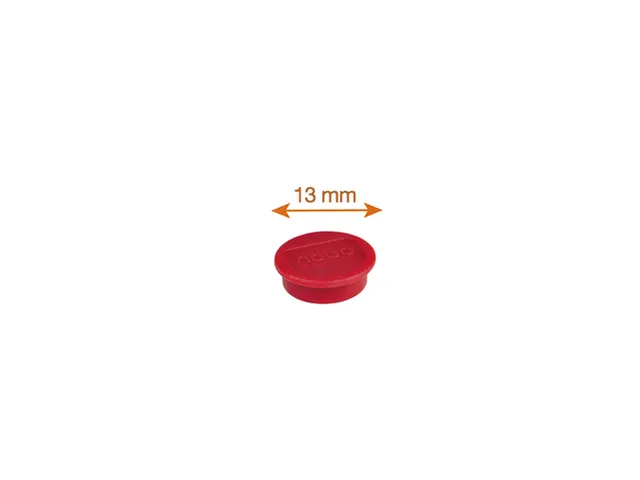 Magneet Nobo 13mm rood 10 stuks