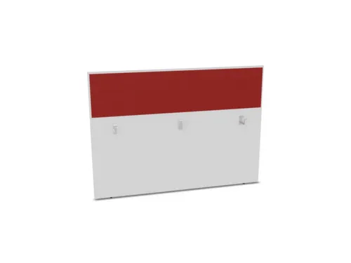 baliepaneel,v. bureau,aanbouw achter,B 1600mm,Bl-wit,BN4011-rood