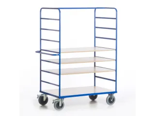 etagewagen,draagverm. 600kg,4etage(s),laadvl. LxB 1200x740mm,houtetage - 12