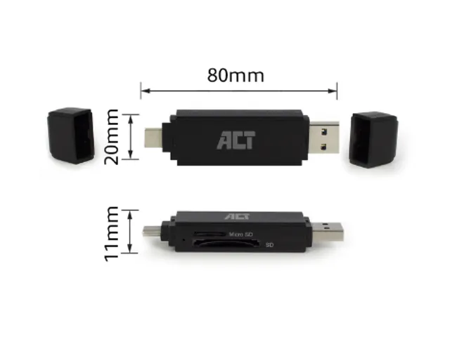 Kaartlezer ACT USB-C/USB-A 3.0