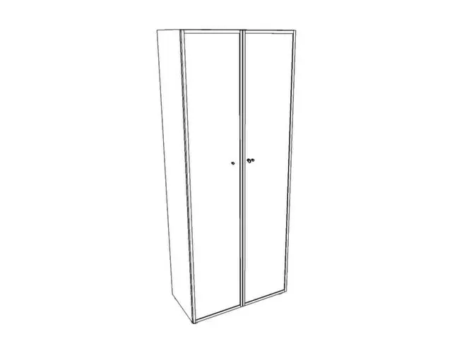 Vitrinekast Hxbxd 2140x860x450mm 5 Oh Wit