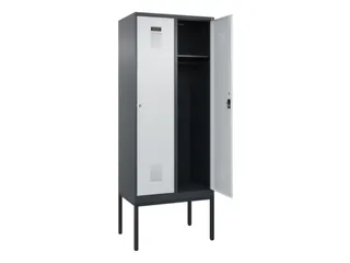 locker,HxBxD 2120x800x500mm,2vak,vak B 400mm,cil.-slot,voetonderstel - 1