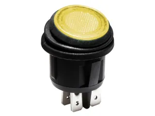 Verlichte Rockerschakelaar - Oranje Led 12 V - 2P Dpst / On-Off - 1