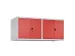 opzetkast,v. locker voor scheiding van kleding,4vak.,vak B 300mm