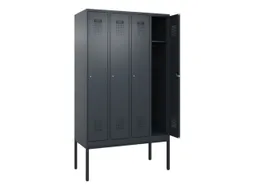 locker,HxBxD 2120x1200x500mm,4vak,vak B 300mm,cil.-slot,voetonderstel