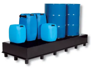 Opvangbak Hdpe 2470x870x270mm V. 6x220l M. Poten Pe Plaat Geperf. - 1