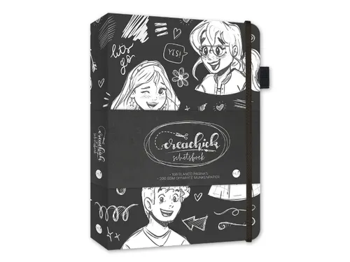 Schetsboek CreaChick Black 108 pagina's Hardcover