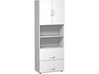 kantoor-combikast HxBxD 2160x800x420mm 2hangmappenframes wit - 2