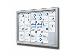 Vergrendelbaar Notitiebord Outdoor Extra Diep 18xA4