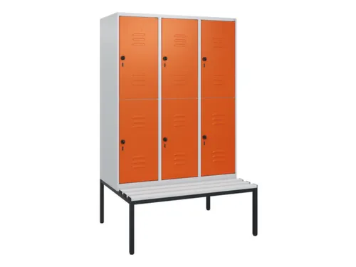 Dubbeldekse dekenkist,HxBxD 1950x1200x815mm,3x2vak.,vak B 400mm