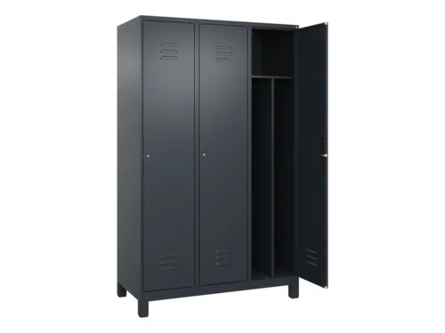locker voor scheiding van kleding,HxBxD 1950x1200x500mm,3vak