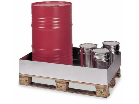 Palletopzetbak 2x 200l Opvangvol. 210l Staal 240x 1250x 820mm Verzinkt