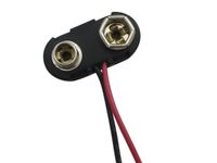 Batterijclip Voor 1 X 9v-cel ("t"-type)