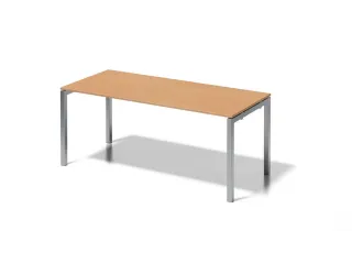 bureau HxBxD 740x1800x800mm blad beuken 4-voeten zilverkleurig - 1