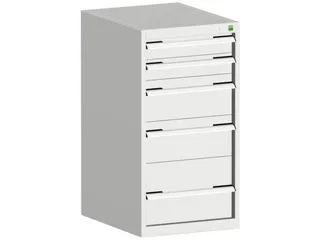 ladekast HxBxD 1000x525x525mm 5laden romp RAL7035 front RAL7035 - 1