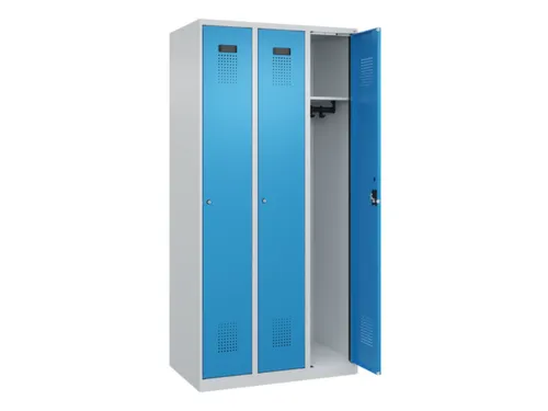 locker,HxBxD 1850x900x500mm,3vak,vak B 300mm,cil.-slot,staand op vloer