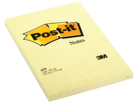 Memoblok Post-it 659 102x152mm geel
