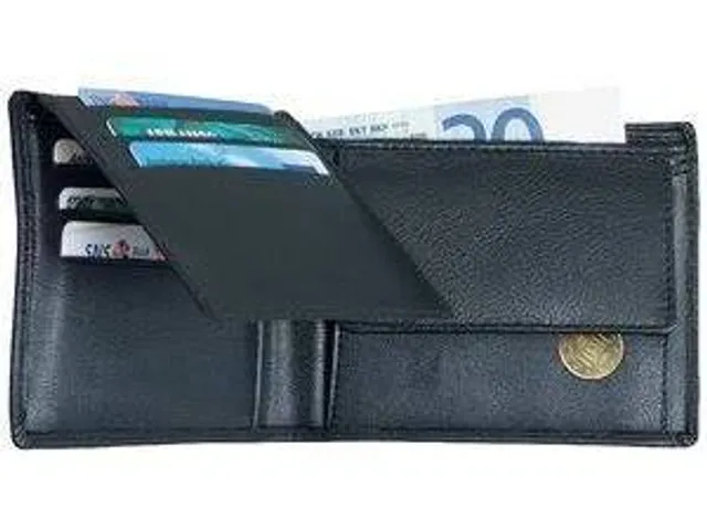 Portefeuille Alassio zwart nappa leer.