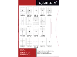 Etiket Quantore 63.5x33.9mm wit 2400st - 2
