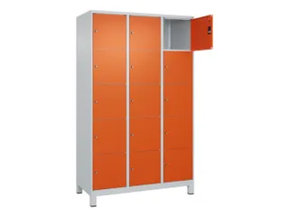 lockerkast,HxBxD 1950x1200x500mm,3x5vakken,vak B 400mm,cil.-slot - 1