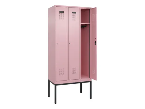 locker,HxBxD 2120x900x500mm,3vak,vak B 300mm,cil.-slot,voetonderstel