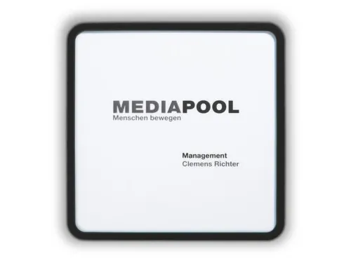 Deurbordje 155x155x12mm Polycarbonaat-Raampjes Abs-Kunststof-Frame