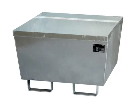 Opvangbak 1x 200l Opvangvol. 229l Vuurverzinkt 545x 800x 800mm Open