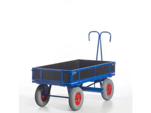 Handtrekwagen 4 Wielen 1000kg 1560x760mm Houten Wanden Luchtbanden