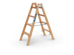trapladder,beide zijden,2x4sporten,balk L 1,25m,2-dlg.,naaldhout