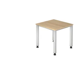 In hoogte verstelbaar bureau,HxBxD 680-760x800x800mm,blad eiken - 1
