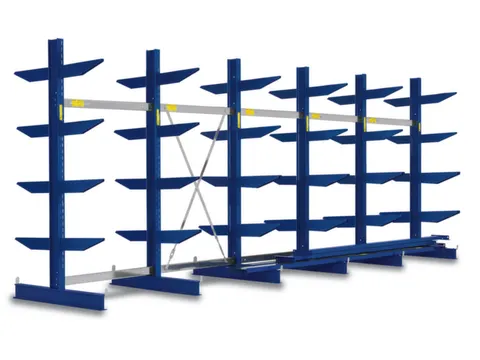 Draagarmstelling 1980x5366x900mm 2x5etages 1320kg/etage Ral5010