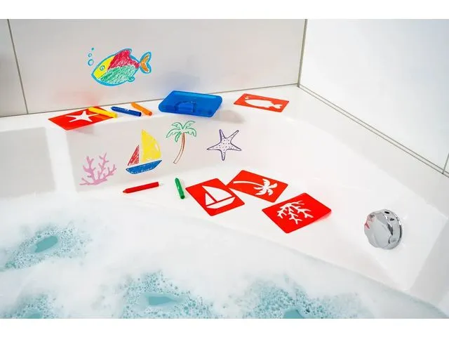 Craie pour bain Eberhard Faber 10 pièces avec 5 pochoirs