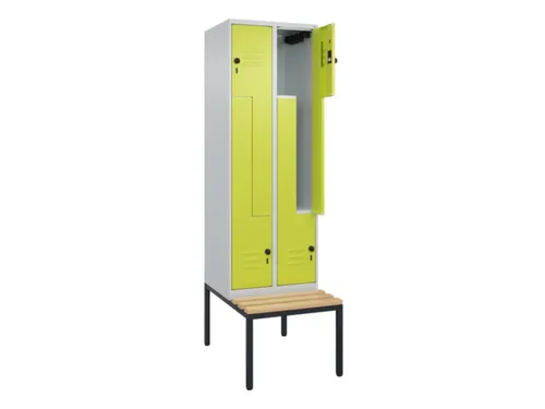 Z-garderobekast,HxBxD 2120x600x815mm,2vak,vak B 300mm,draaigrendel