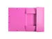 Elastomap 3 kleppen polypropyleen 5/10de Ondoorschijnend A4 Fuchsia