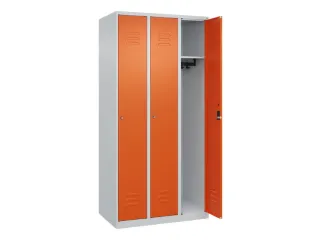 locker,HxBxD 1850x900x500mm,3vak,vak B 300mm,cil.-slot,staand op vloer - 2