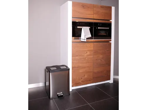 Ruime Rechthoekige Rejoice Pedaalemmer 60 Liter Mat Rvs