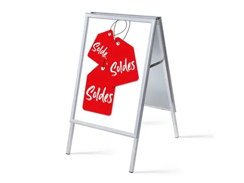 Stoepbord A1 complete set met print "Soldes"