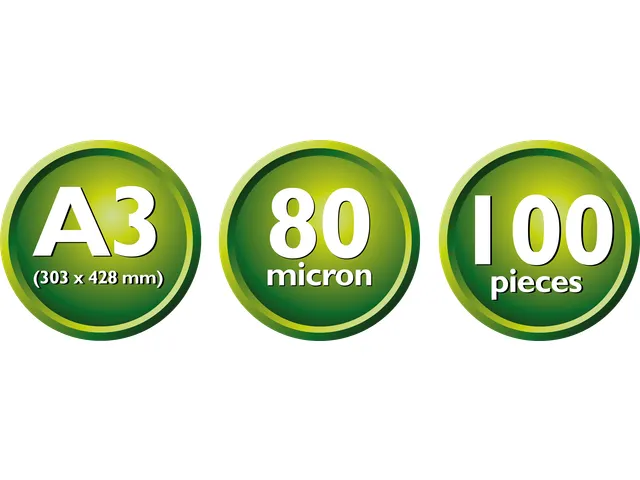 Lamineerhoes A3 Formaat 80 micron 100 Stuks