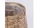 Panier plante Mica Jonc de mer Avalon rond marron clair 26x26cm