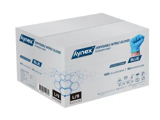 Handschoen Hynex nitril L blauw 5gr extra sterk 100 stuks - 5
