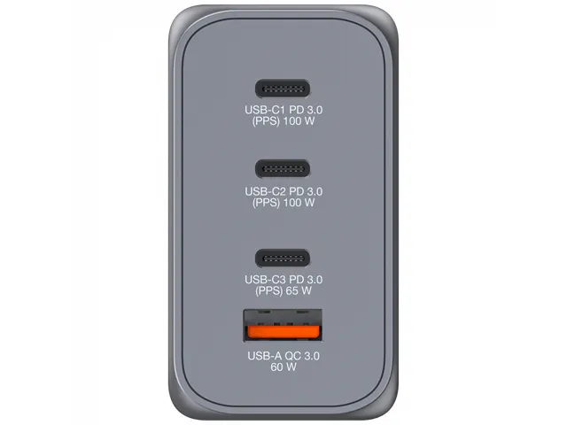 200 W GaN Wandoplader met vier poorten